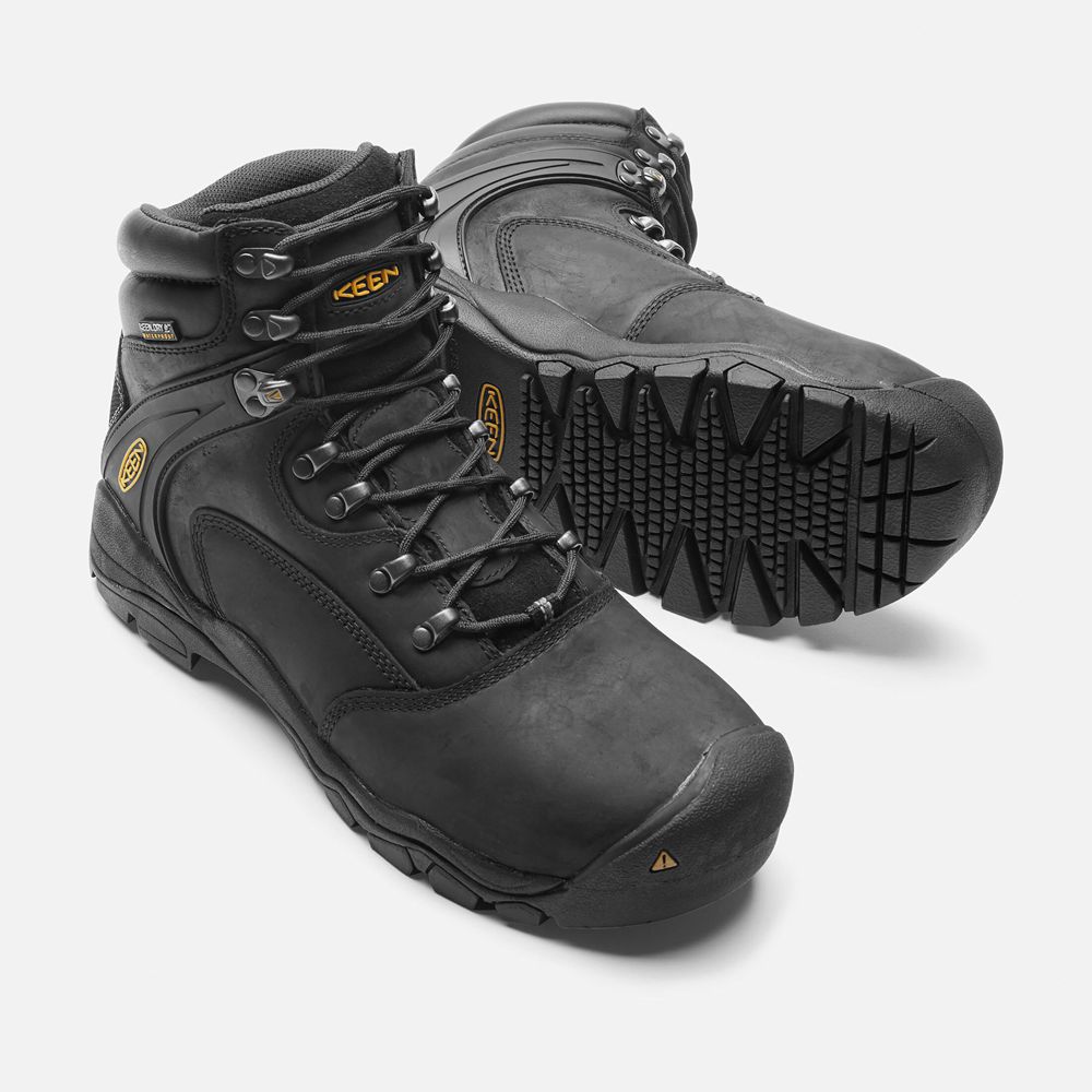 Botas de Trabajo Keen Mexico Negros - Hombre Louisville 6\" (Steel Toe) - SJ8092173